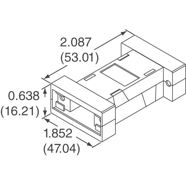957-025-010R011 NorComp Inc.  Gusci posteriori per connettori D-Sub a forma di D